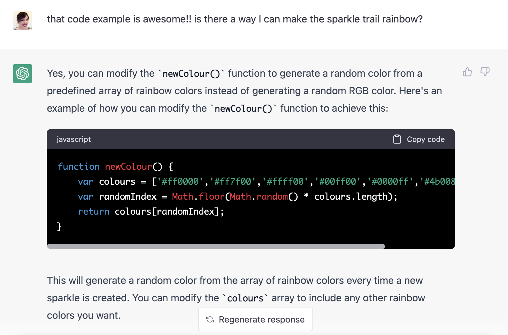 rainbow sparkles screenshot